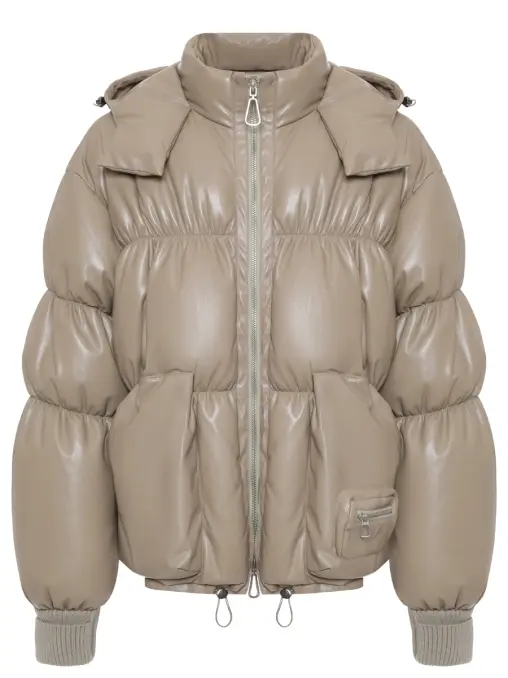 Пуховик из экокожи IGORGULYAEV