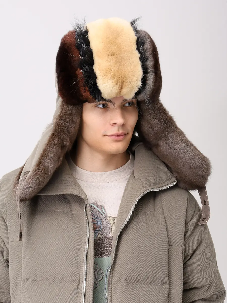 Шапка-ушанка меховая