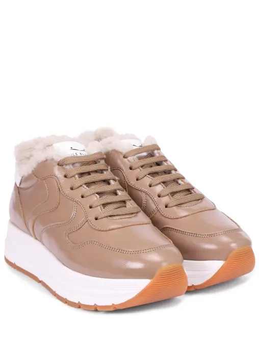 Кроссовки кожаные на меху VOILE BLANCHE