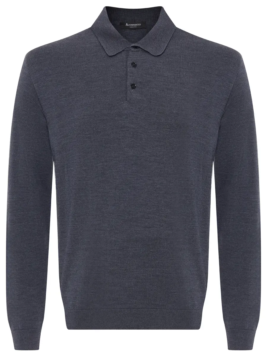 Поло из шерсти и шелка