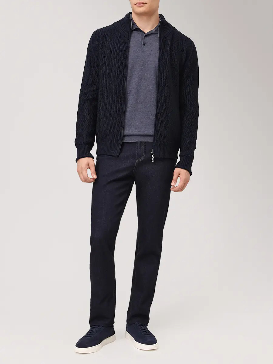 Поло из шерсти и шелка