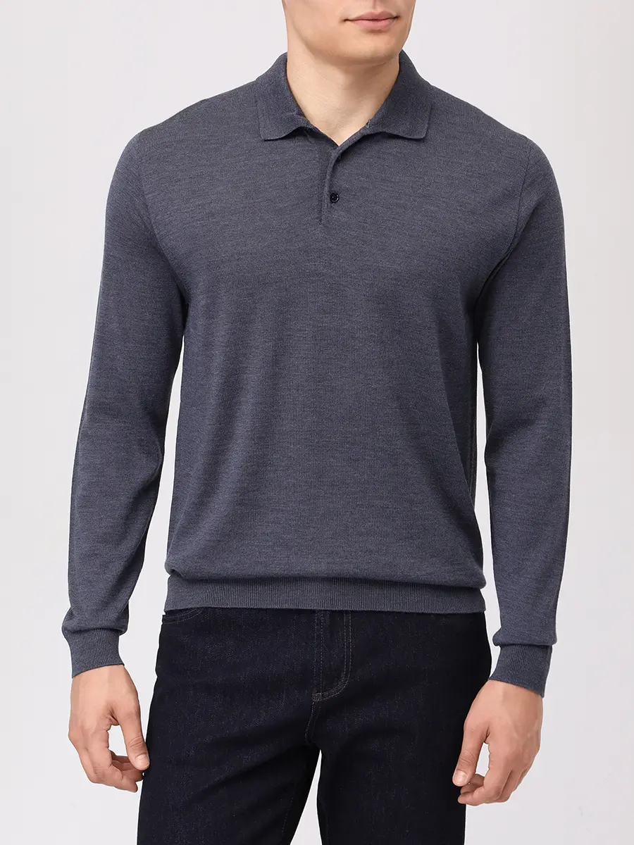 Поло из шерсти и шелка