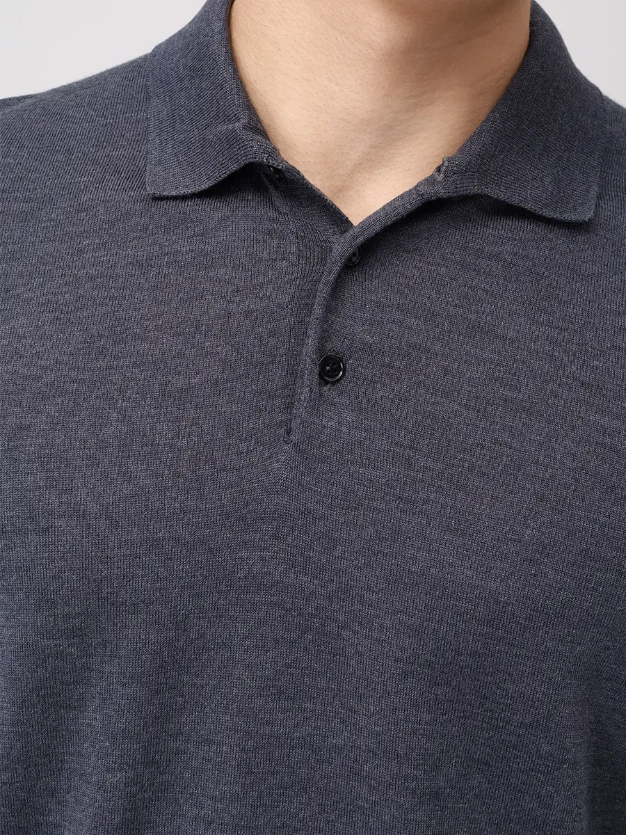 Поло из шерсти и шелка