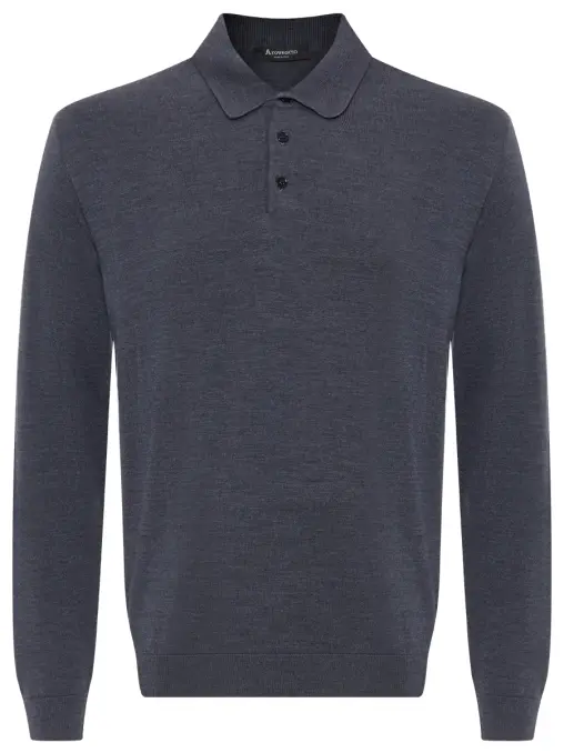 Поло из шерсти и шелка AROVESCIO