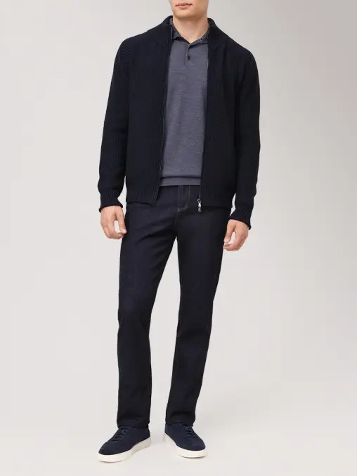 Поло из шерсти и шелка AROVESCIO