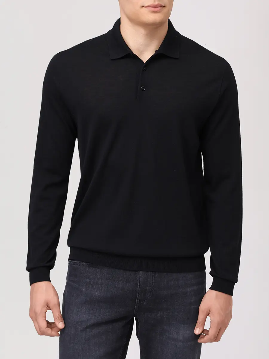 Поло из шерсти и шелка