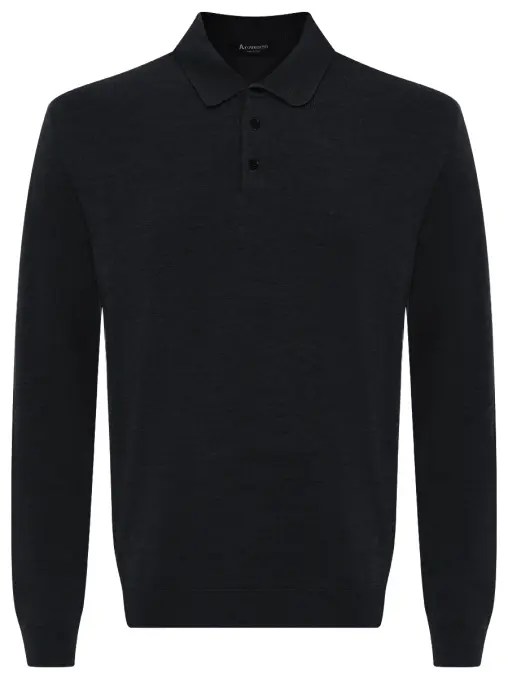 Поло из шерсти и шелка AROVESCIO