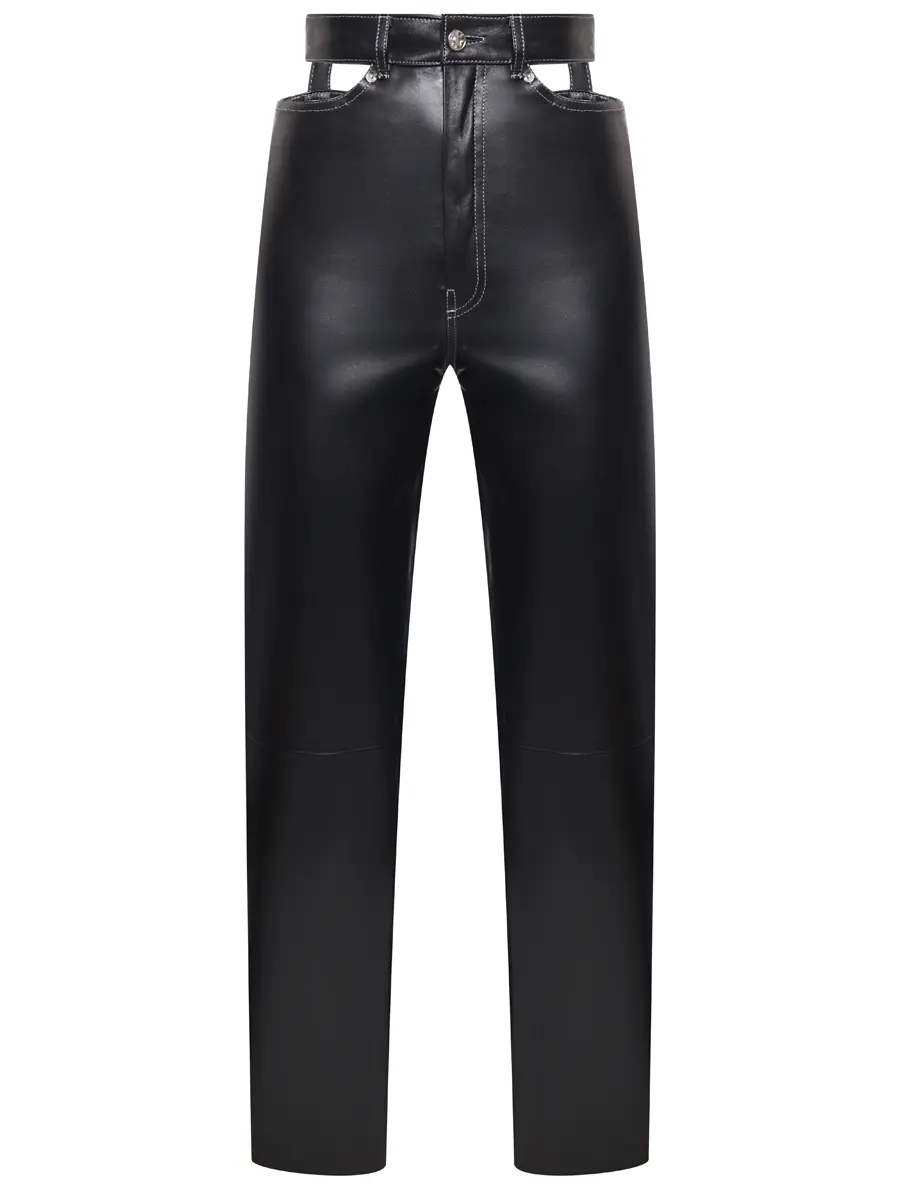 Брюки кожаные
