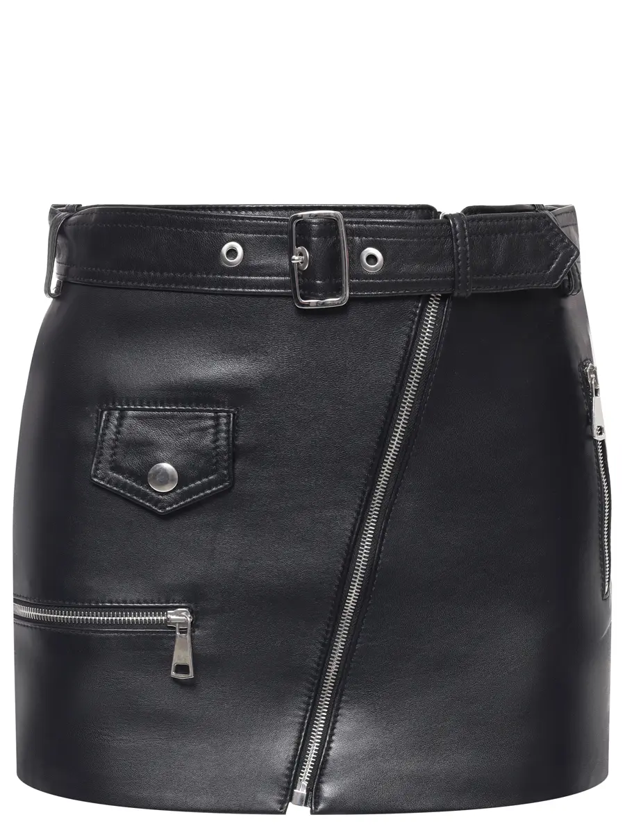 Юбка кожаная