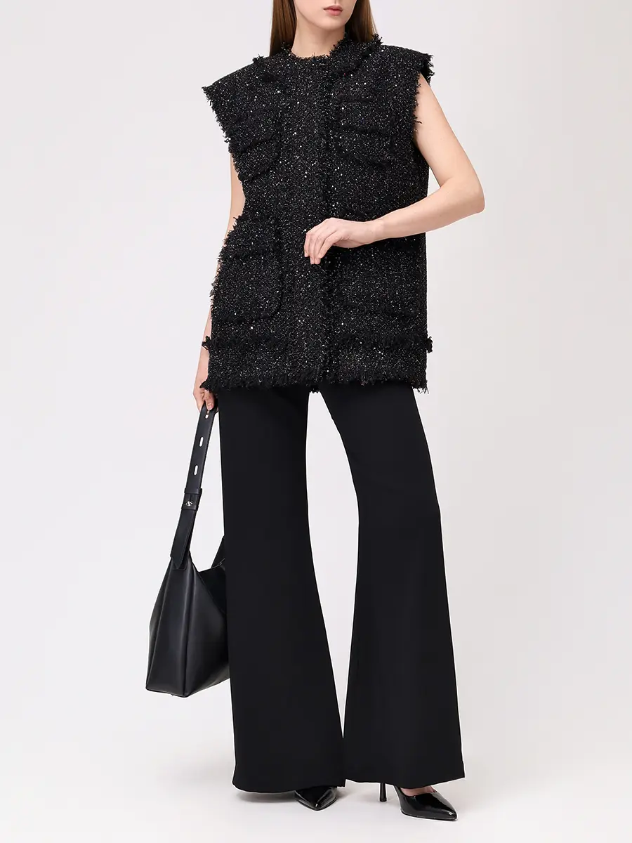 Жилет твидовый