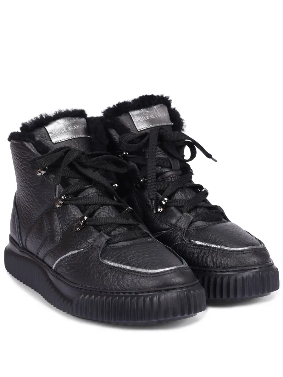 Кеды кожаные на меху