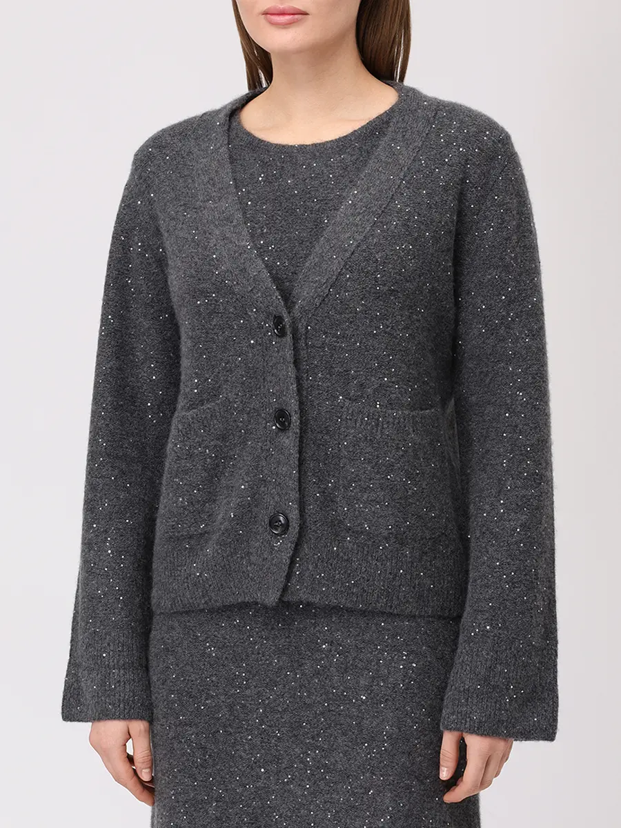 Кардиган из кашемира и хлопка