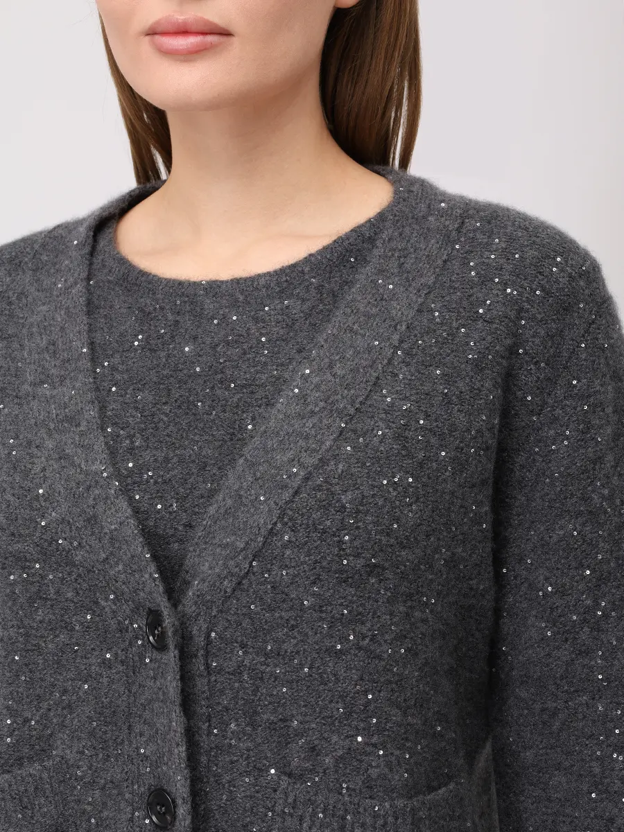 Кардиган из кашемира и хлопка