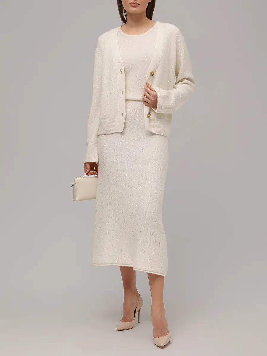 Кардиган из кашемира и хлопка