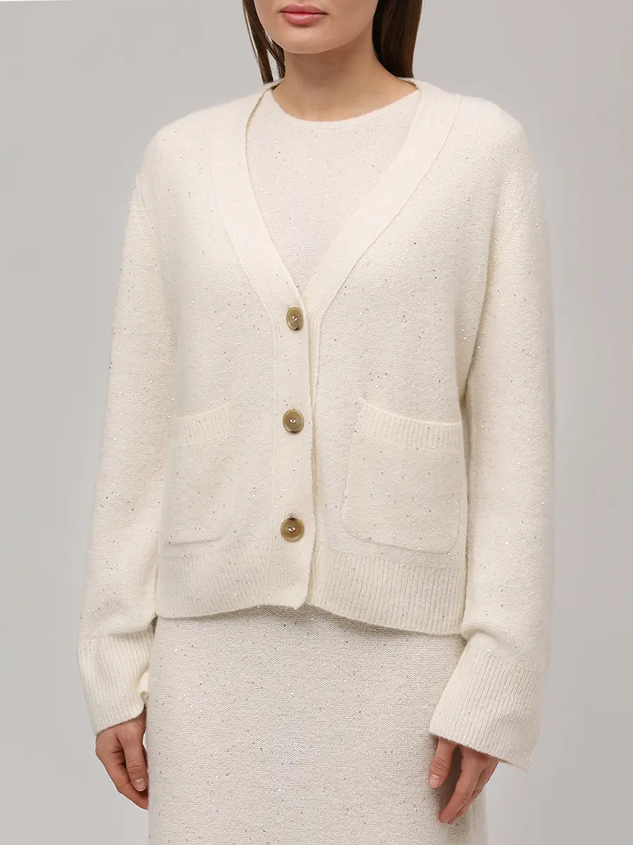 Кардиган из кашемира и хлопка