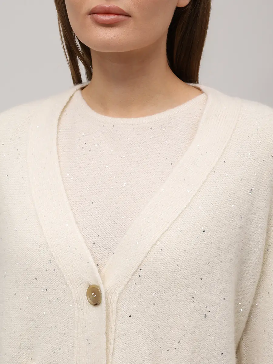 Кардиган из кашемира и хлопка