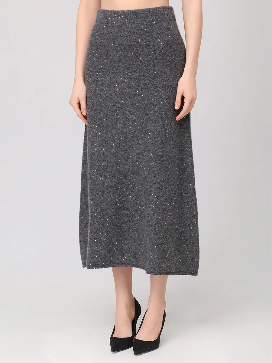 Юбка из кашемира и хлопка