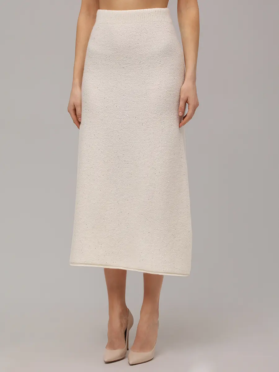 Юбка из кашемира и хлопка