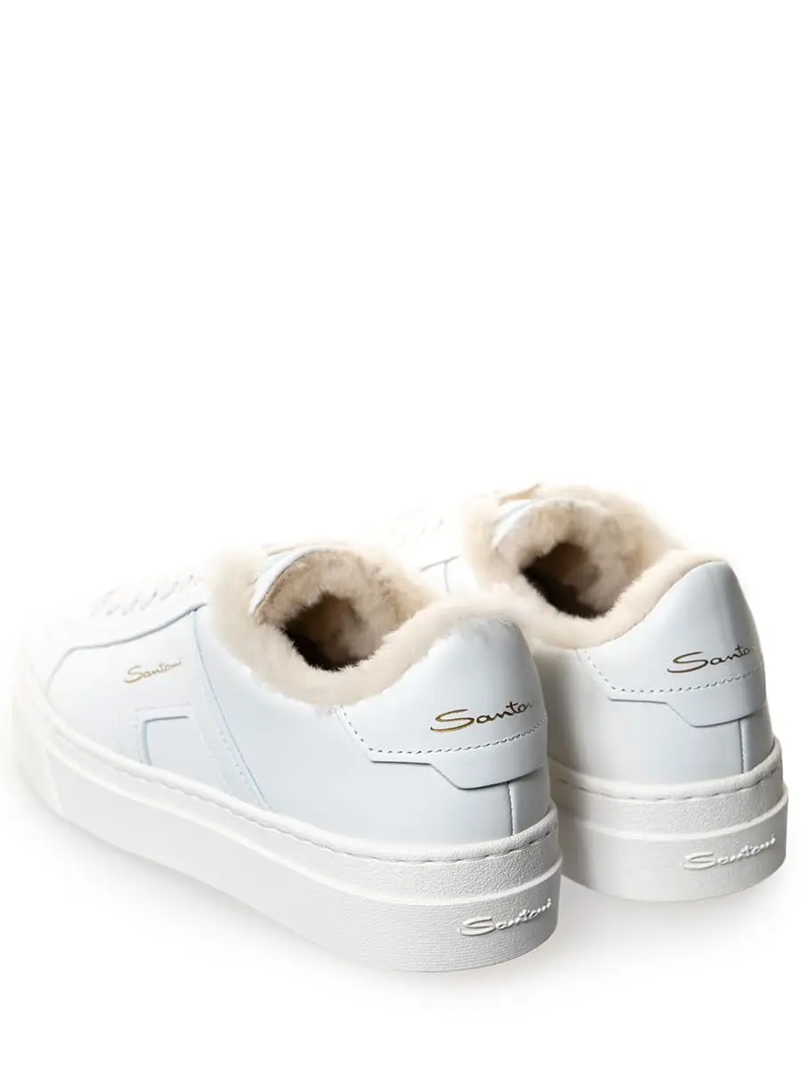 Кеды кожаные на меху