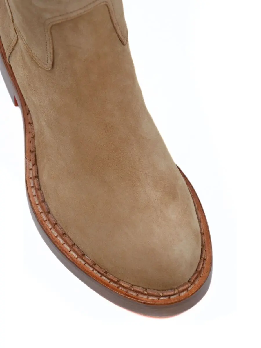 Полусапоги замшевые