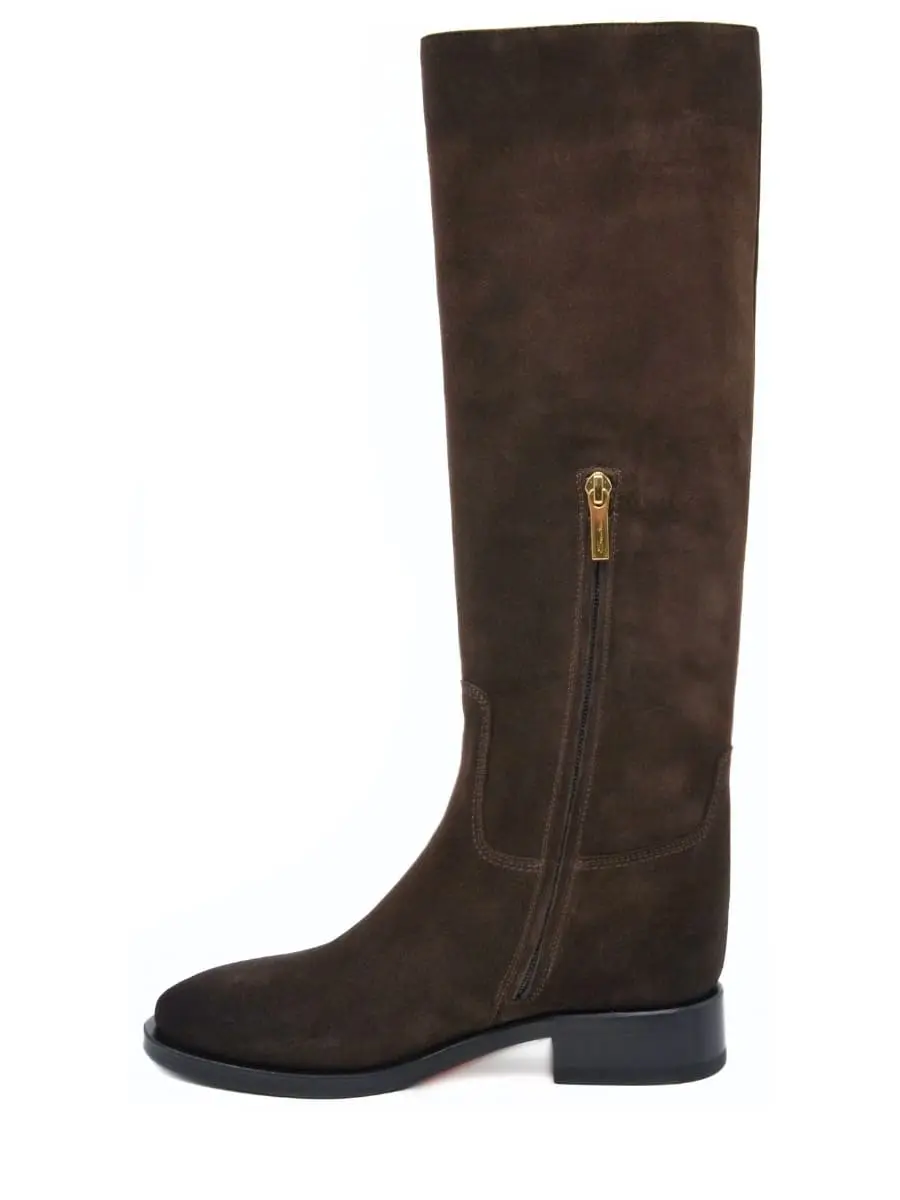 Сапоги замшевые