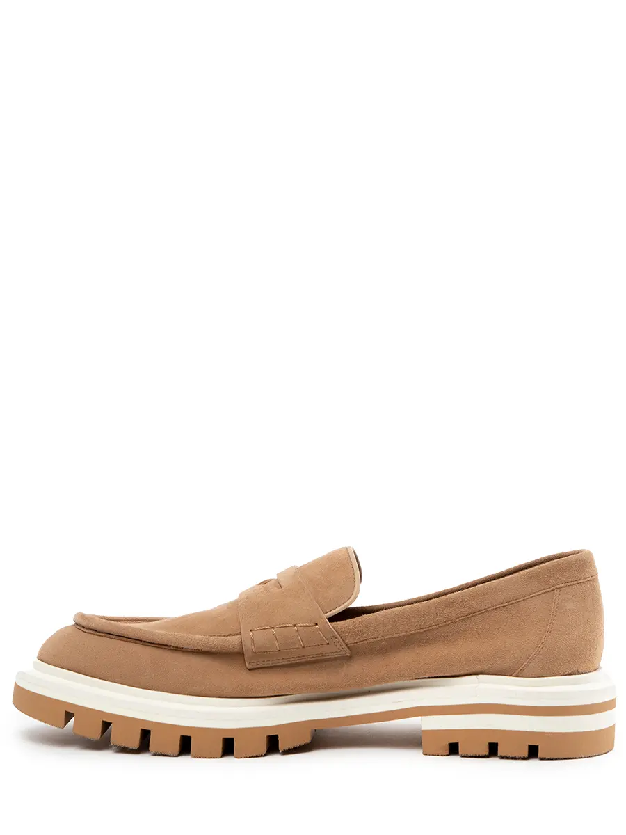 Лоферы замшевые