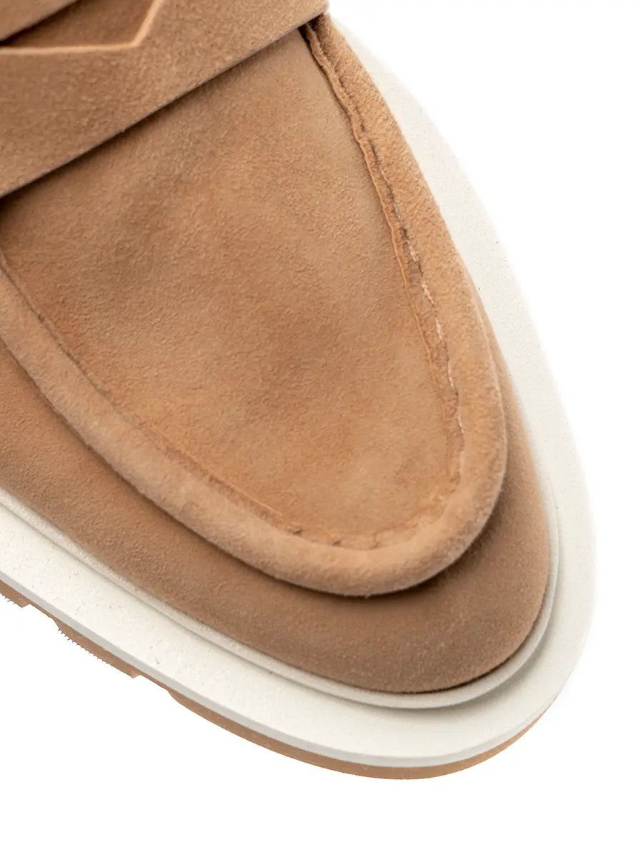 Лоферы замшевые