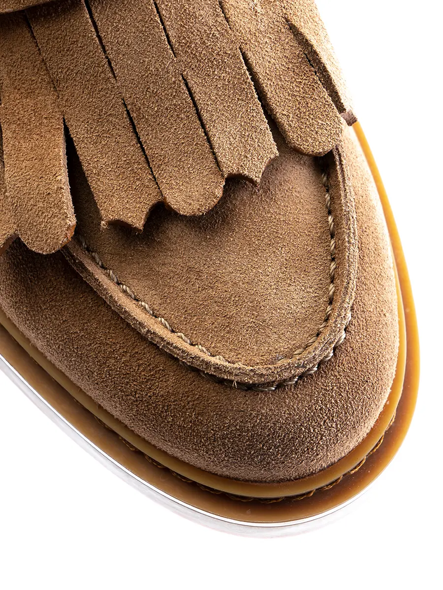 Лоферы замшевые на меху