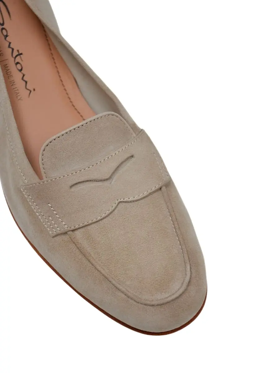 Лоферы замшевые