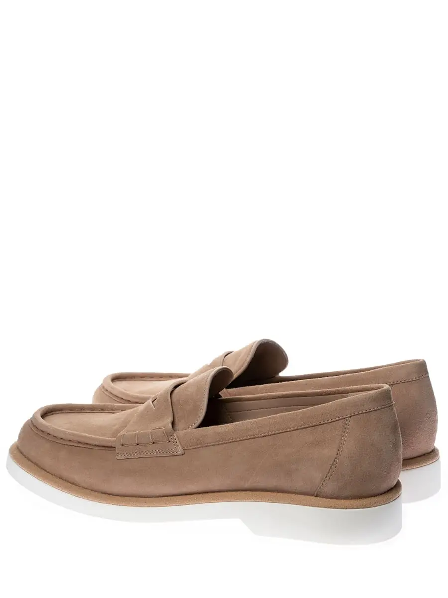 Лоферы замшевые