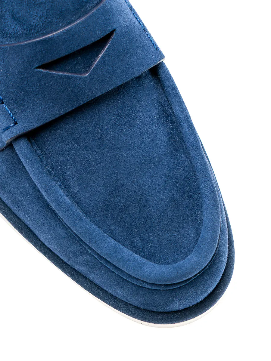 Лоферы замшевые