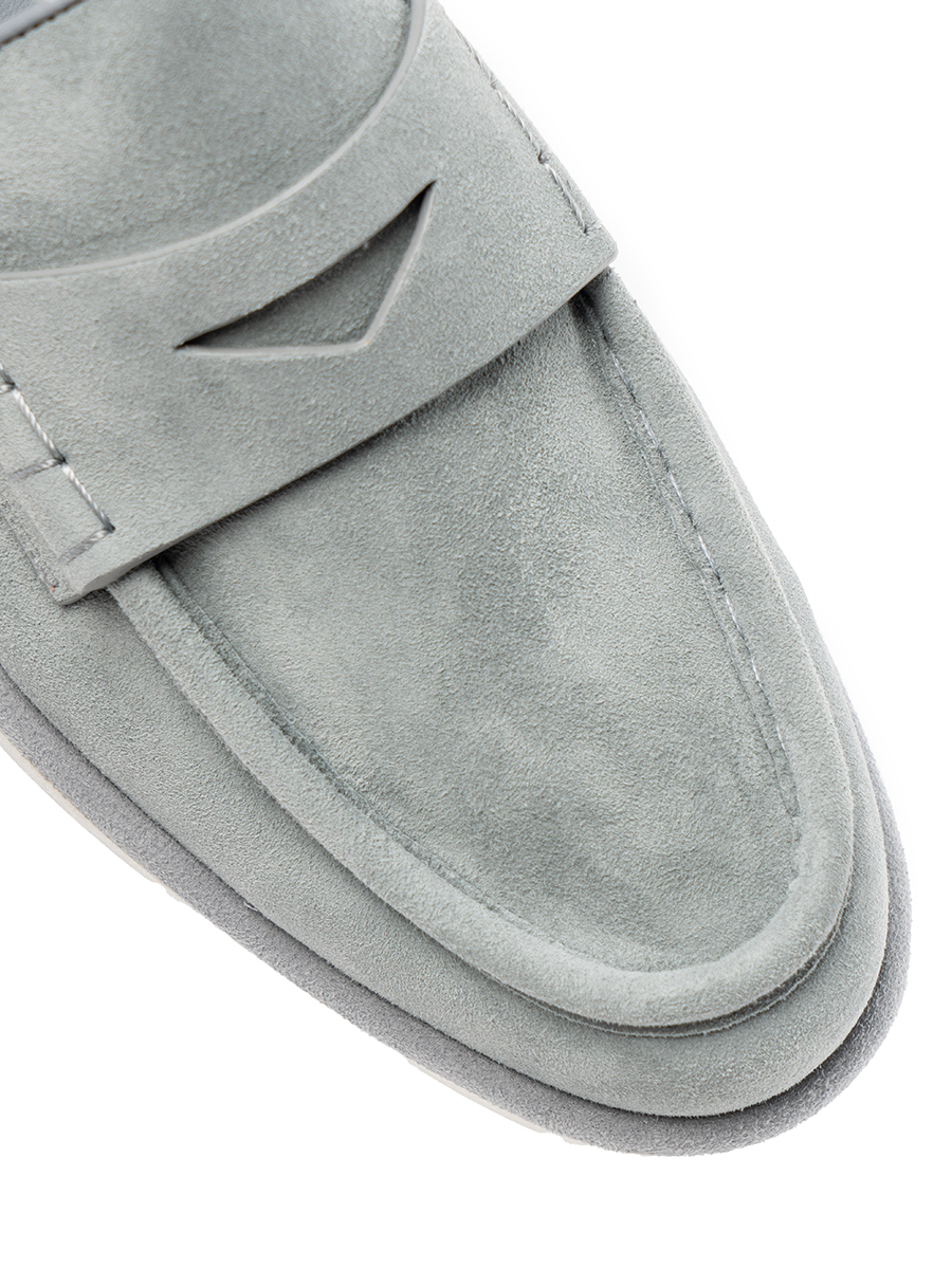 Лоферы замшевые