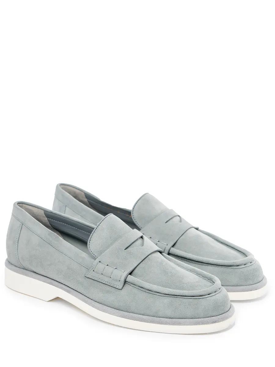 Лоферы замшевые