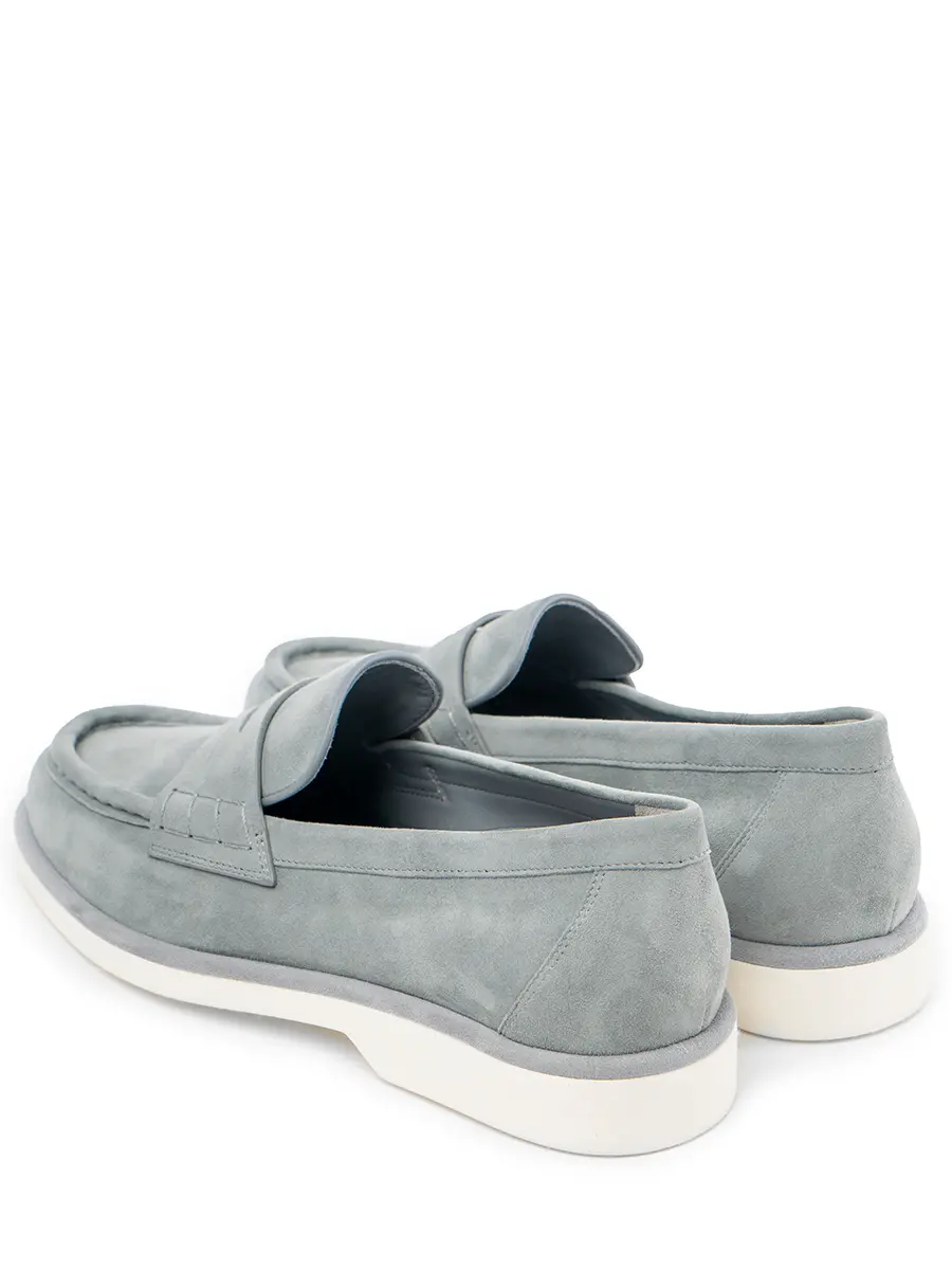 Лоферы замшевые