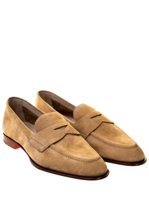 Лоферы кожаные SANTONI