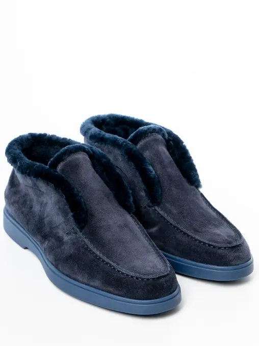 Полуботинки замшевые на меху SANTONI