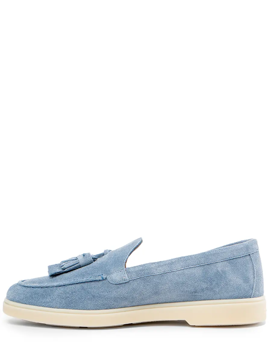 Лоферы замшевые