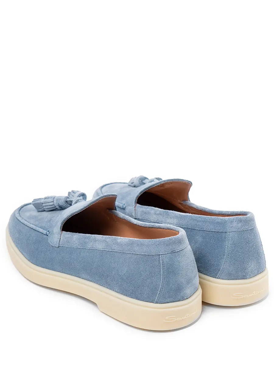 Лоферы замшевые