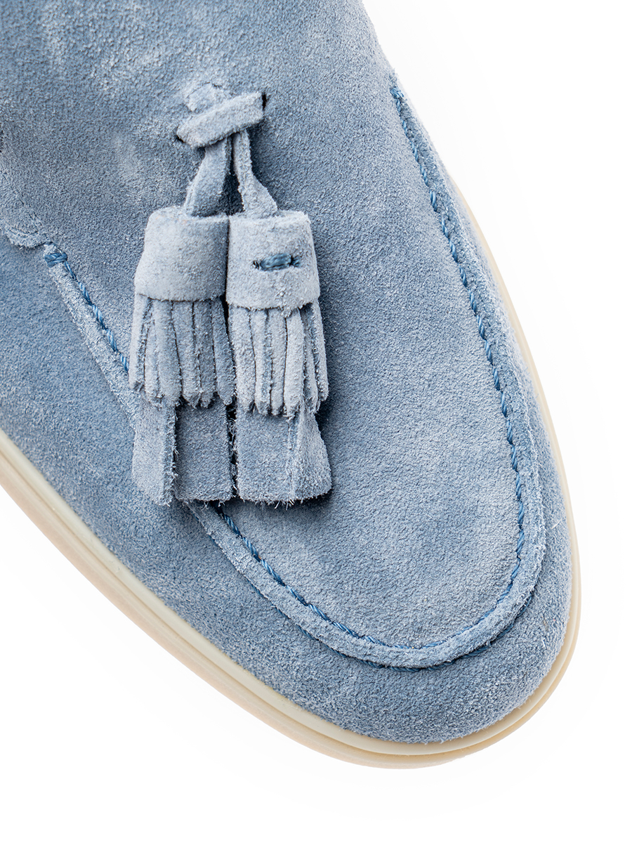 Лоферы замшевые