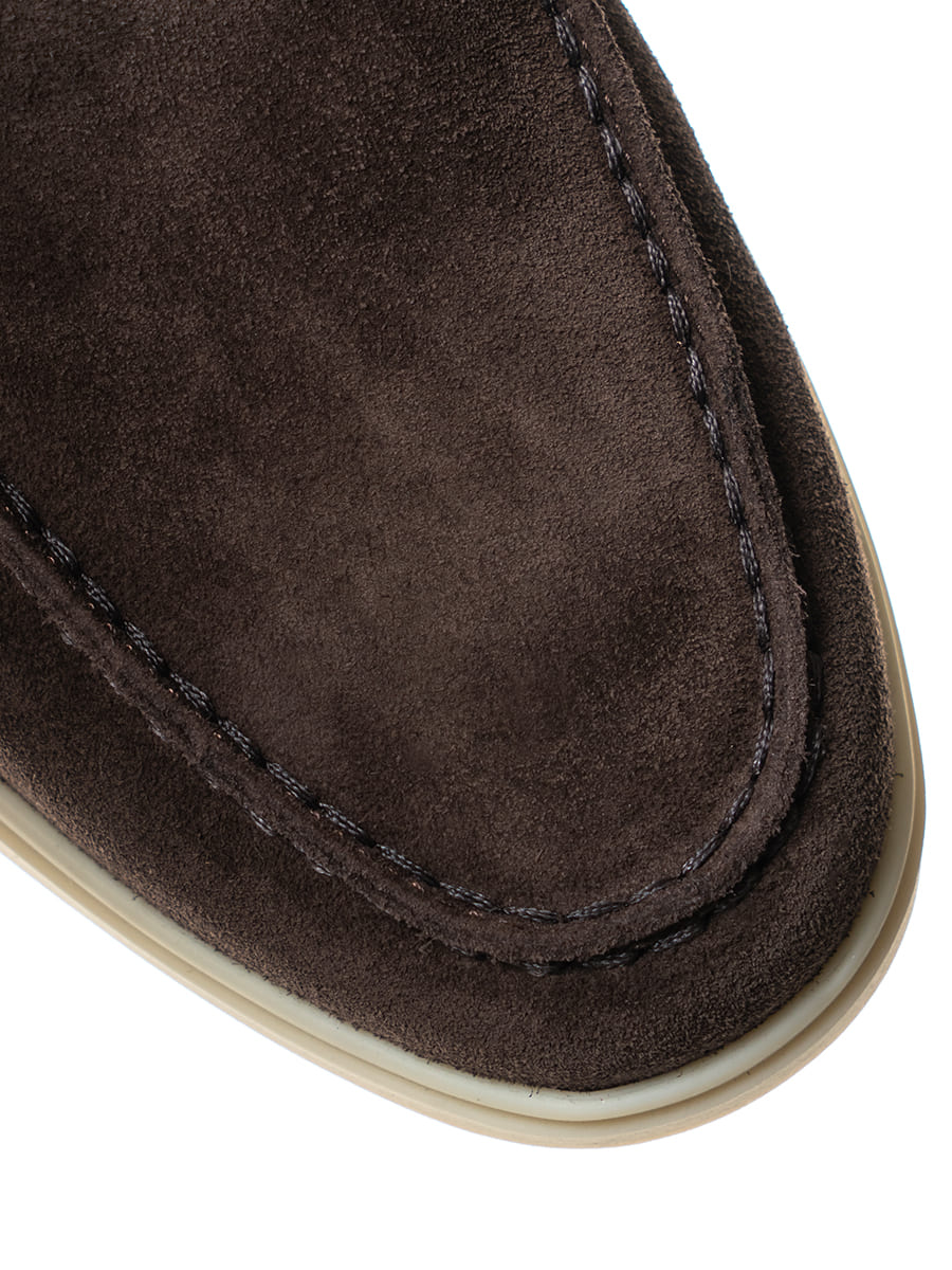 Лоферы замшевые на меху