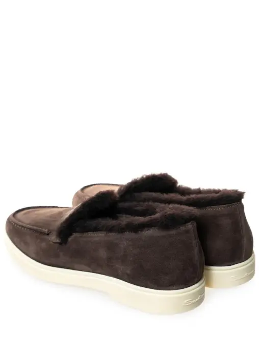 Лоферы замшевые на меху SANTONI