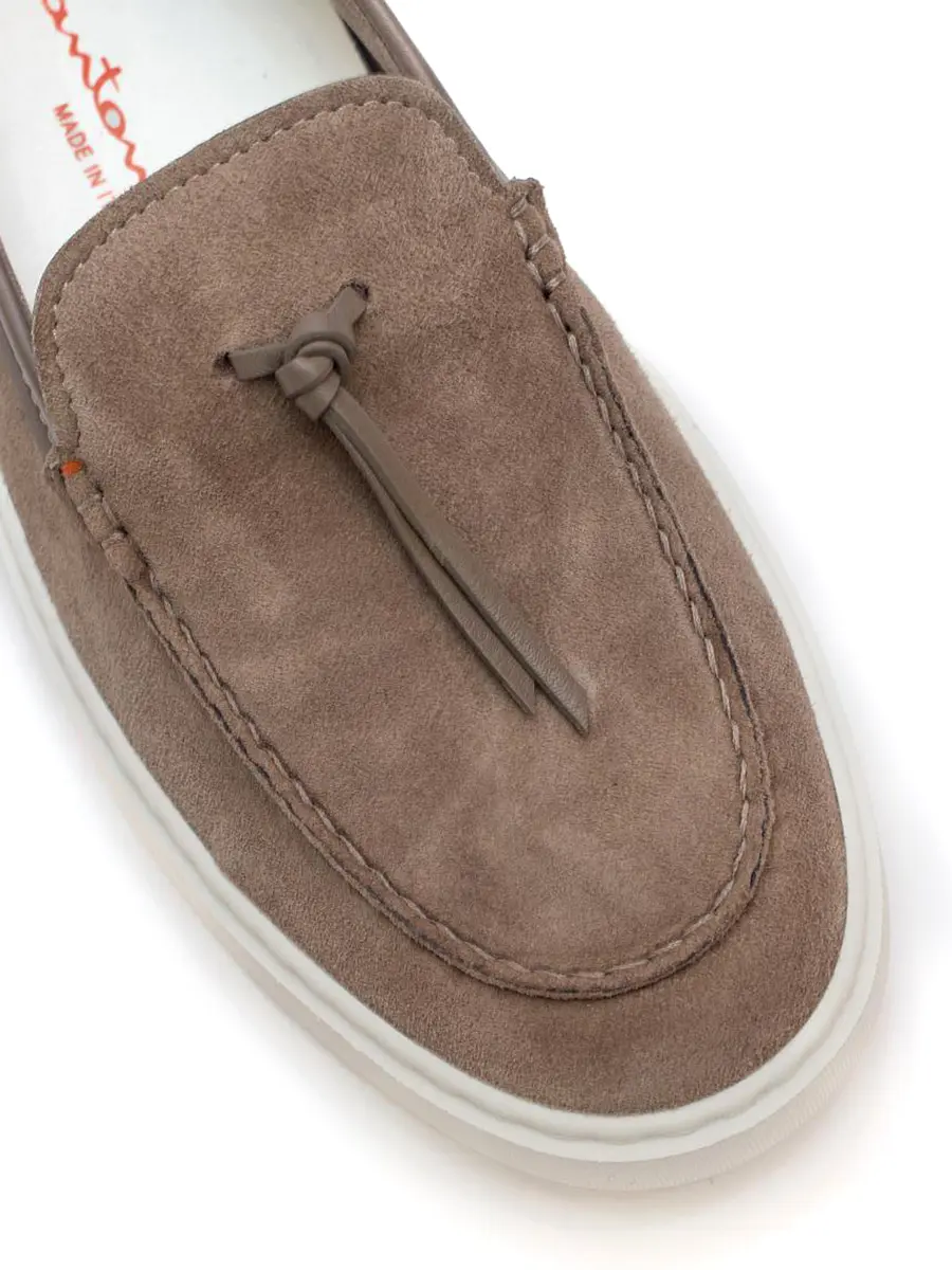 Слипоны замшевые