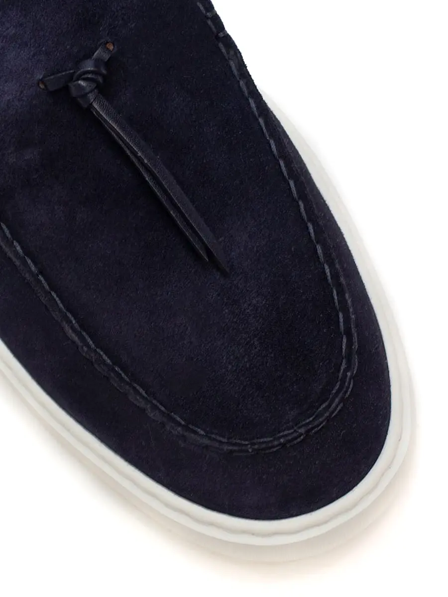 Слипоны замшевые