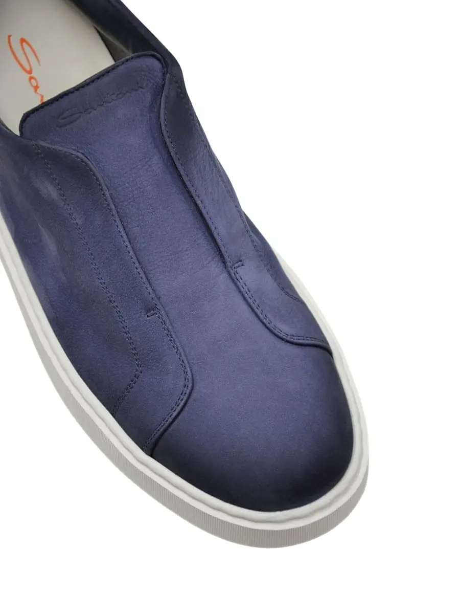 Слипоны замшевые