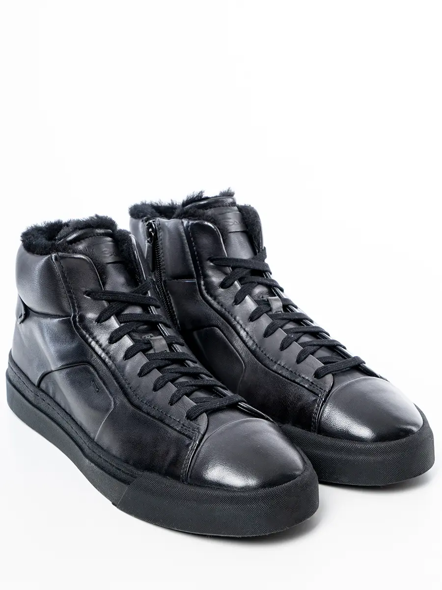 Полуботинки кожаные на меху