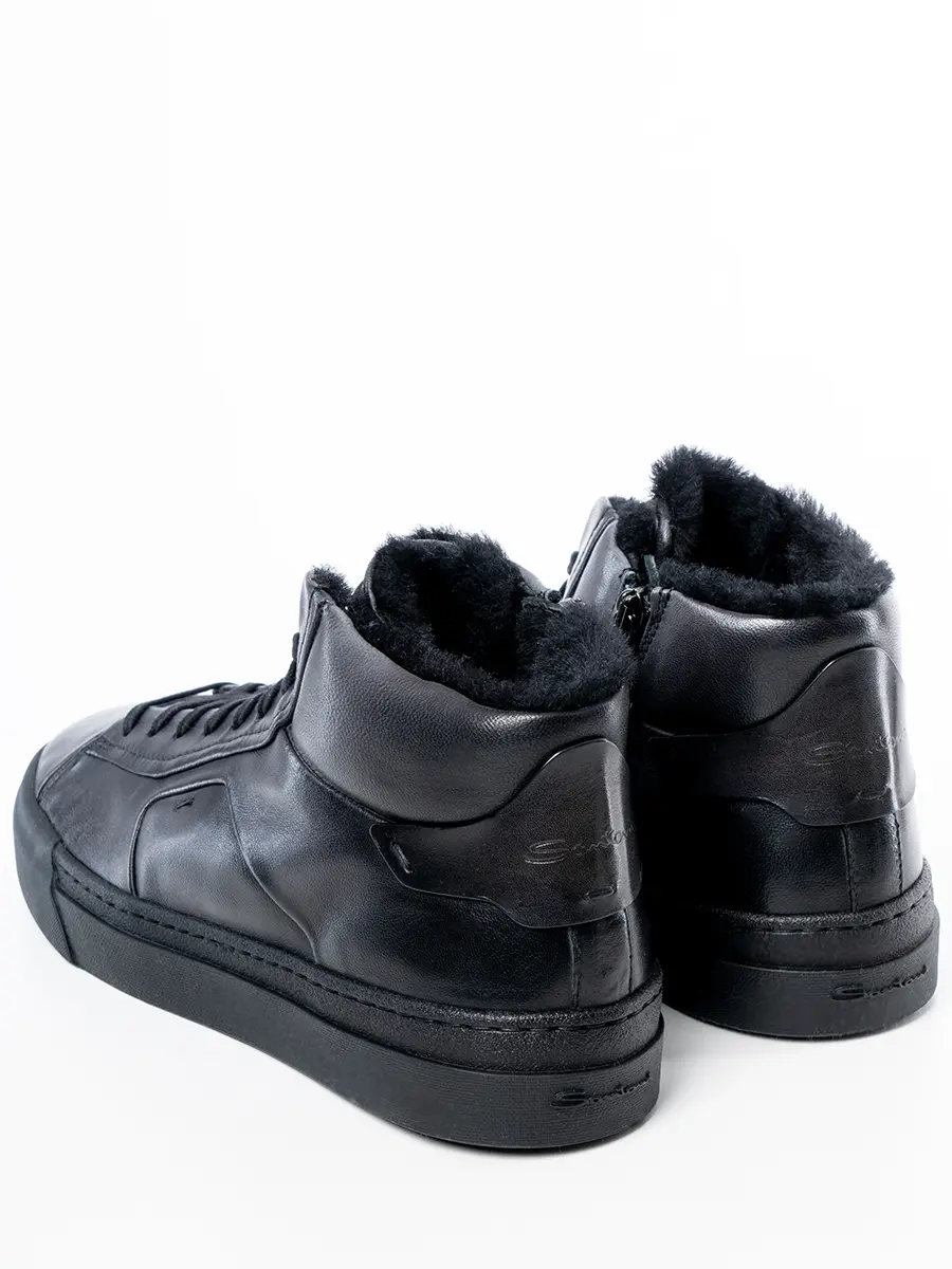 Полуботинки кожаные на меху