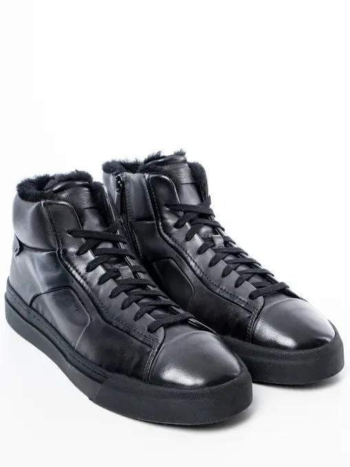 Полуботинки кожаные на меху SANTONI