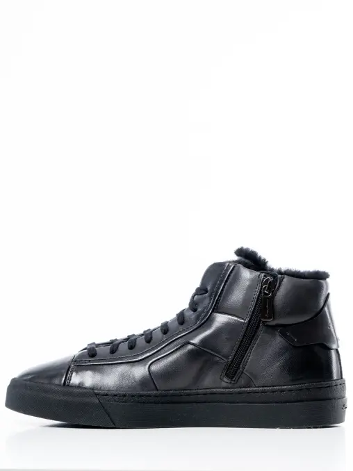 Полуботинки кожаные на меху SANTONI