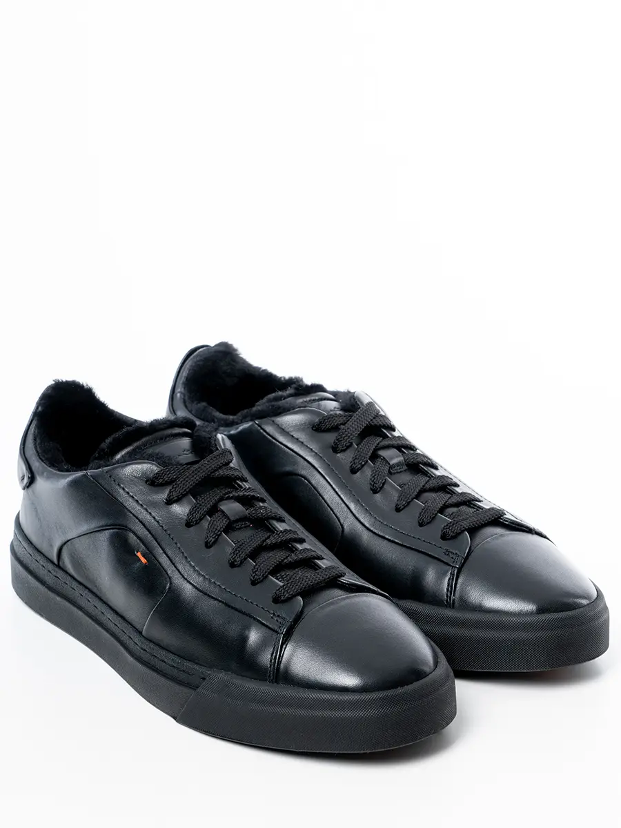 Кеды кожаные на меху