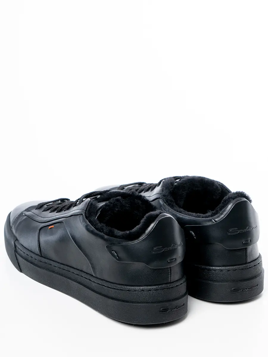 Кеды кожаные на меху